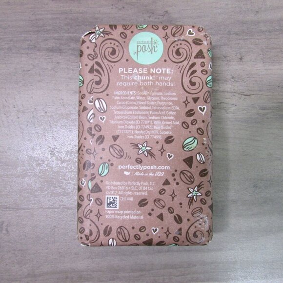 Perfectly Posh Chunk Where you Bean All My Life Big Bath Bar 7 oz - Picture 2 of 4